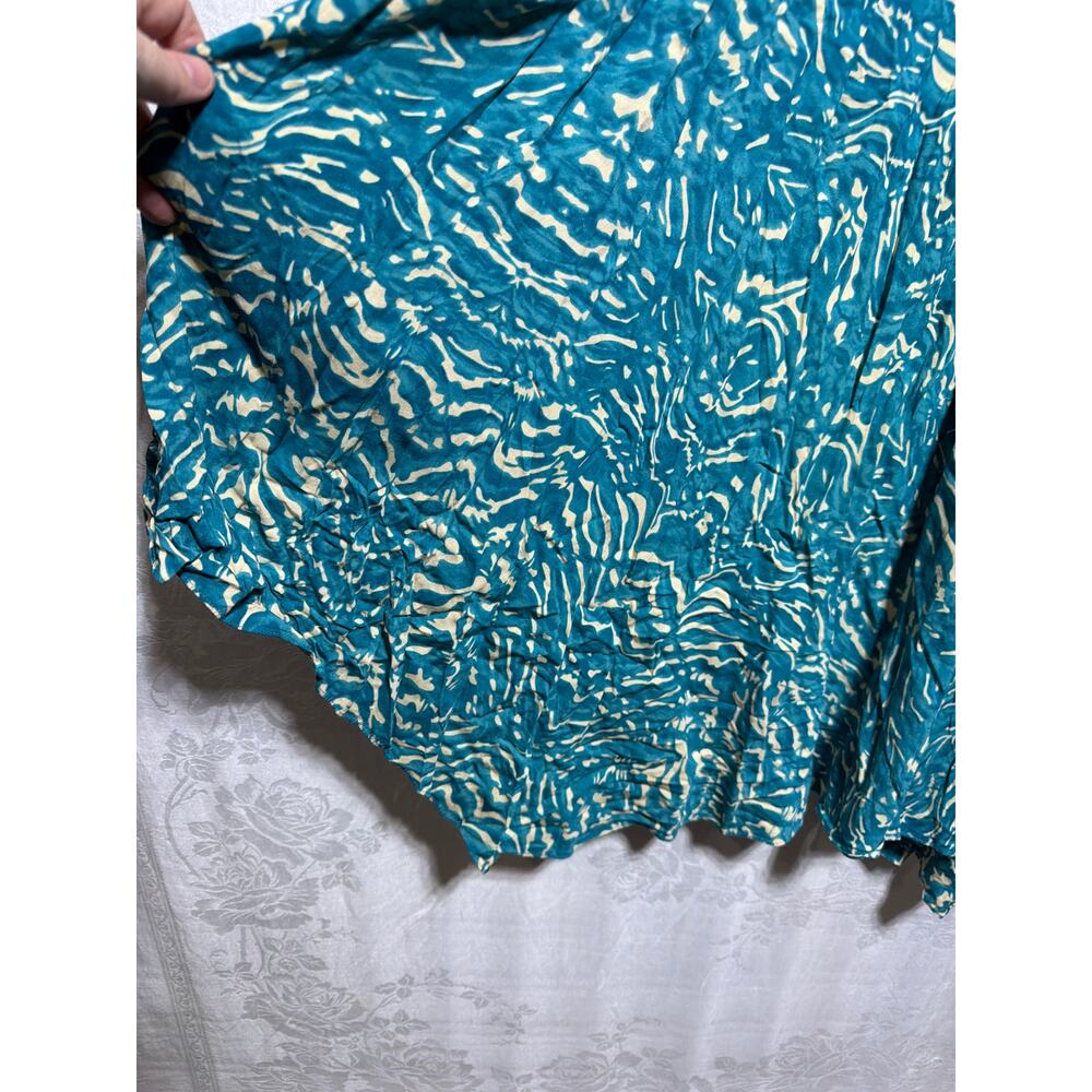 Sundance Midi Dress 6 Blue Wave Handkerchief Asymmetric Hem FLAW - Picture 2 of 11